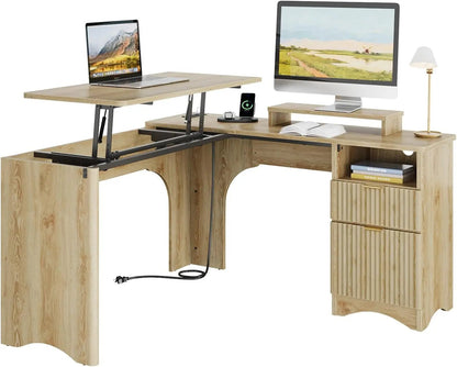 LiftTop Charging Corner Extendable Desk - Buy Online at Futura’s Studio