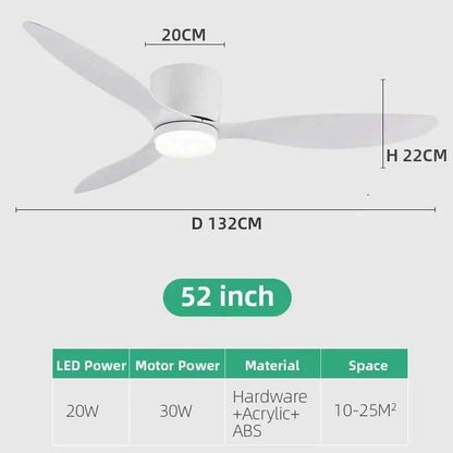 Low Profile Smart Ceiling Fan Light - Buy Online at Futura’s Studio