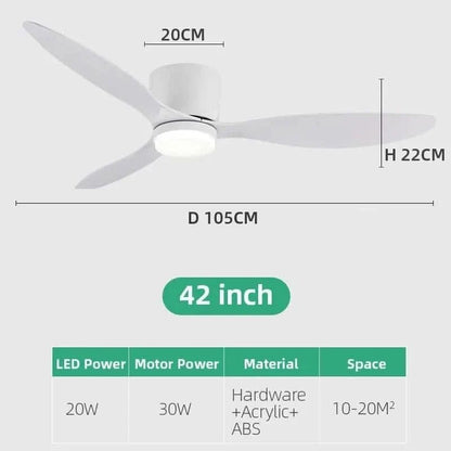 Low Profile Smart Ceiling Fan Light - Buy Online at Futura’s Studio