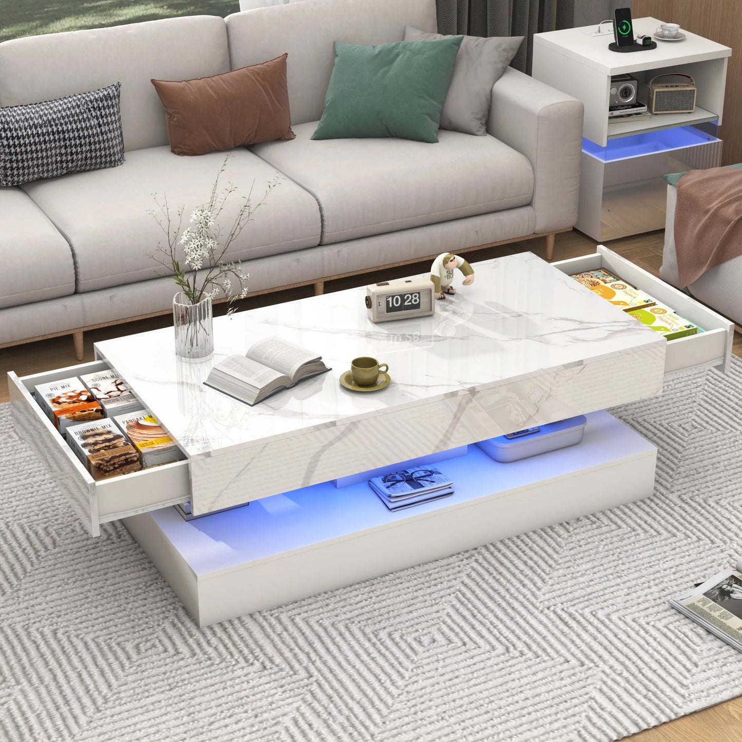 Marble Glow Coffee Table - Buy Online at Futura’s Studio