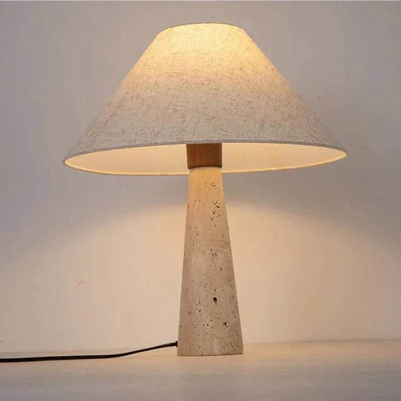 Minimalist Travertine Table Lamp - Futura’s Studio