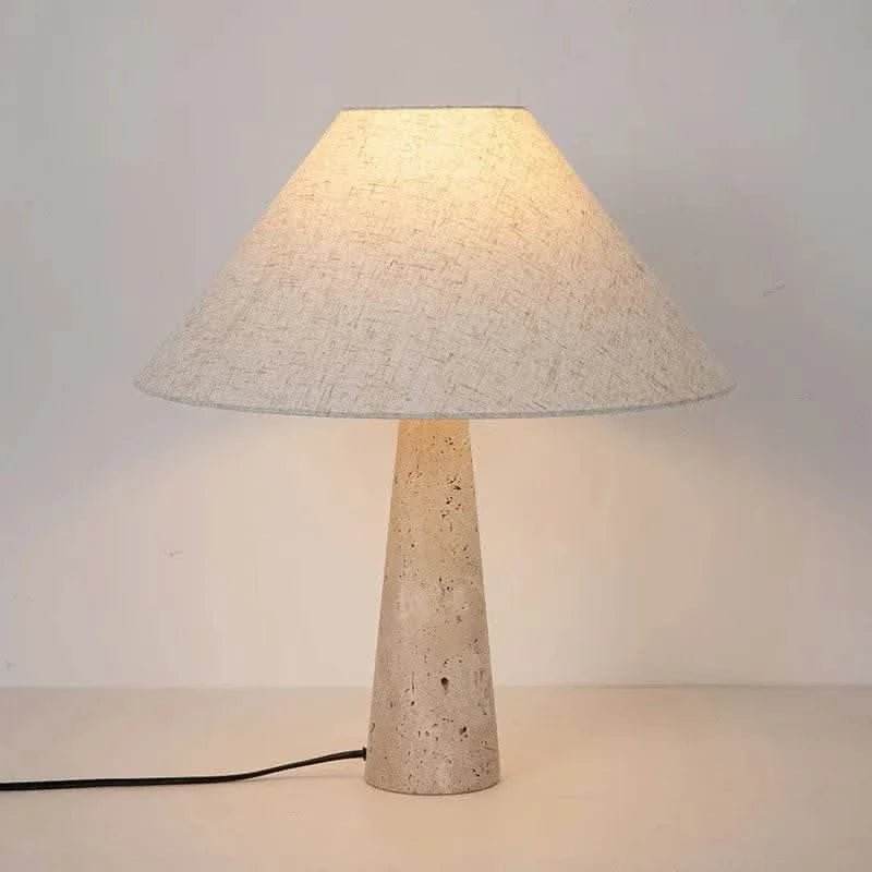 Minimalist Travertine Table Lamp - Futura’s Studio