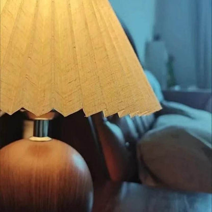 Nordic Walnut Fold LED Bedside Lamp - Futura’s Studio