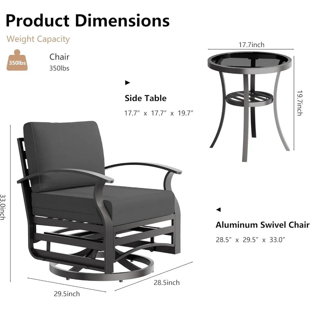 Patio Swivel Set - Buy Online at Futura’s Studio