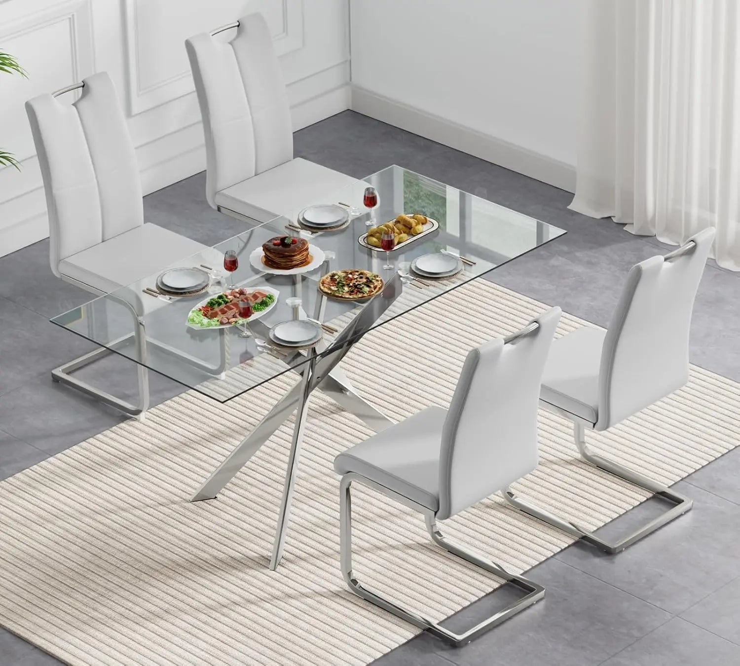 Sirius Glass Dining Table - Buy Online at Futura’s Studio