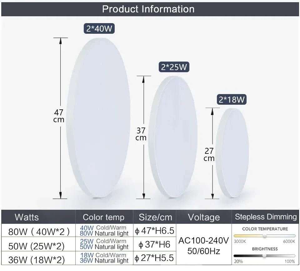 Smart Dimmable LED Ceiling Lamp - Buy Online at Futura’s Studio