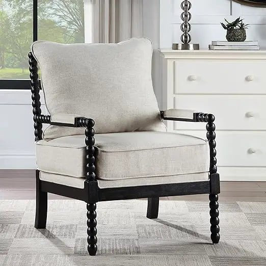 Solari™ – Farmhouse Linen Lounge Chair - Buy Online at Futura’s Studio
