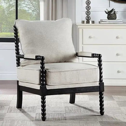 Solari™ – Farmhouse Linen Lounge Chair - Buy Online at Futura’s Studio