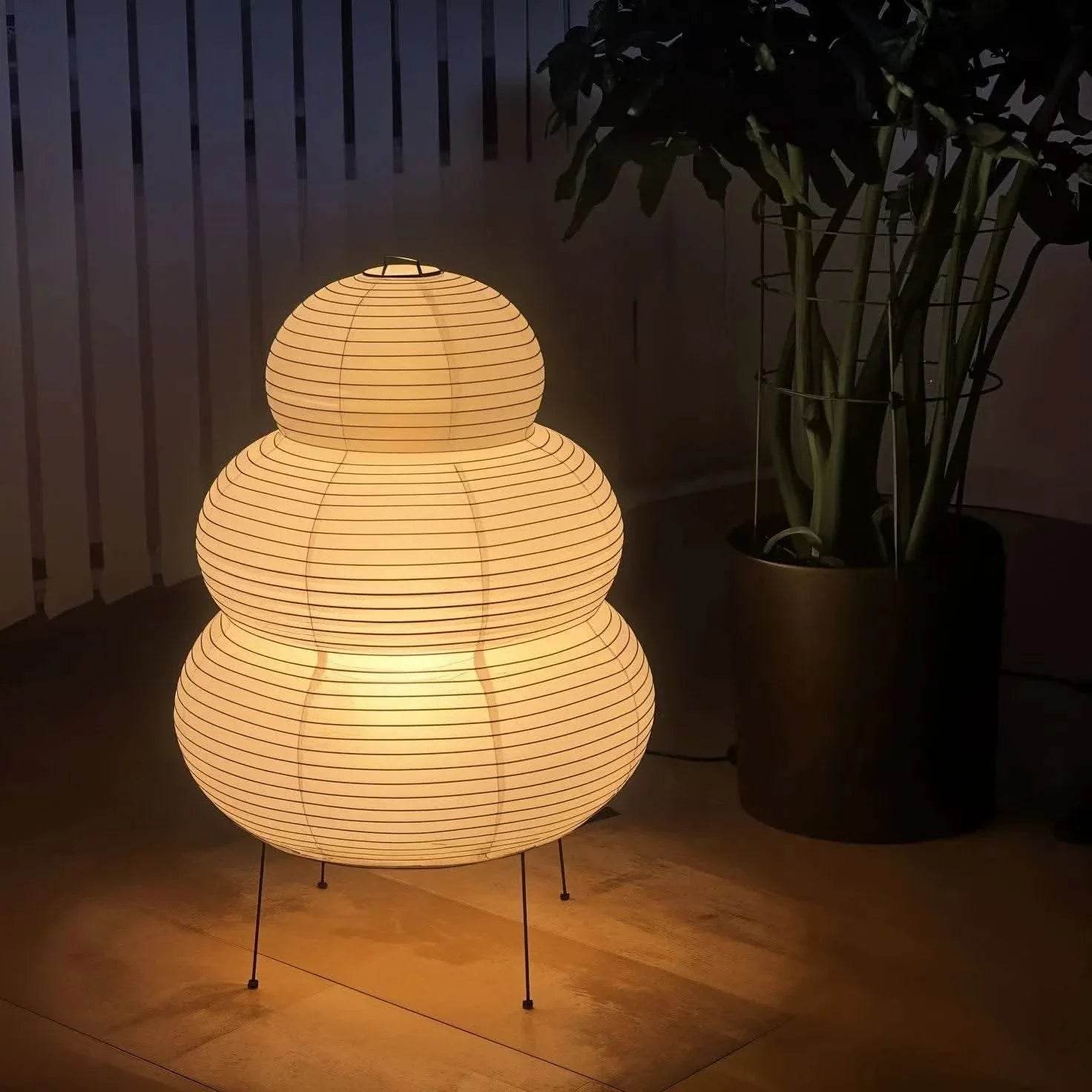 Three-Layer Akari Floor Lamp - Futura’s Studio