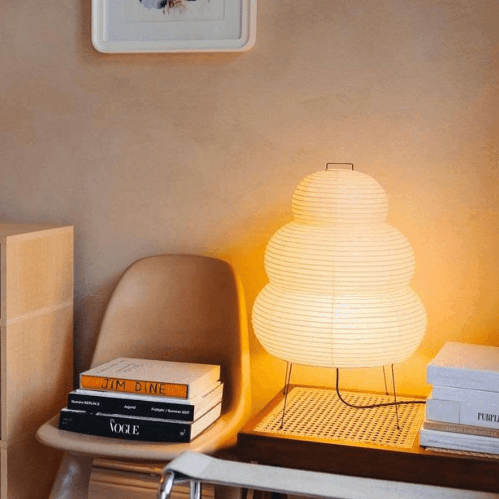 Three-Layer Akari Floor Lamp - Futura’s Studio