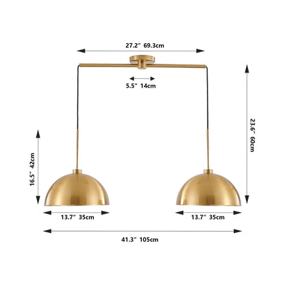 Vintage Brass Dome Pendant Ceiling Light - Buy Online at Futura’s Studio