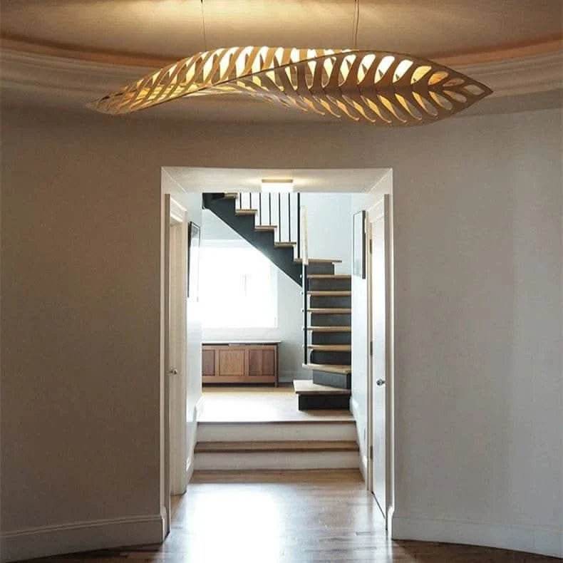 Wabi-Sabi Fish Bone Wood Pendant Lamp - Futura’s Studio