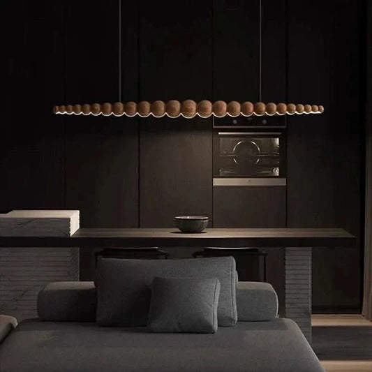 Wabi - Sabi Wood Bead Chandelier - Buy Online at Futura’s Studio